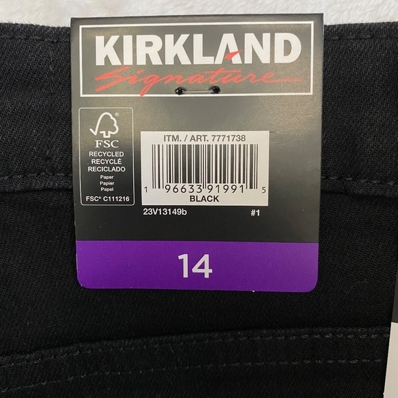 Kirkland Signature Ladies' Skinny Jeans, High Rise, Black, Size 14 NWT - Picture 7 of 16